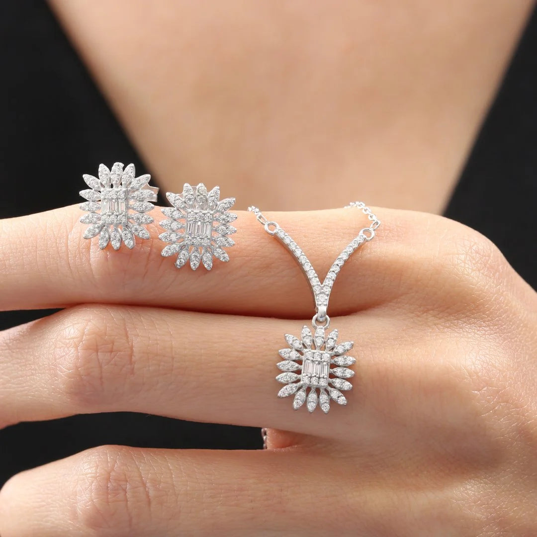 Diamond Mounting Baguette Sun Elegance Seal Silver Mini Set