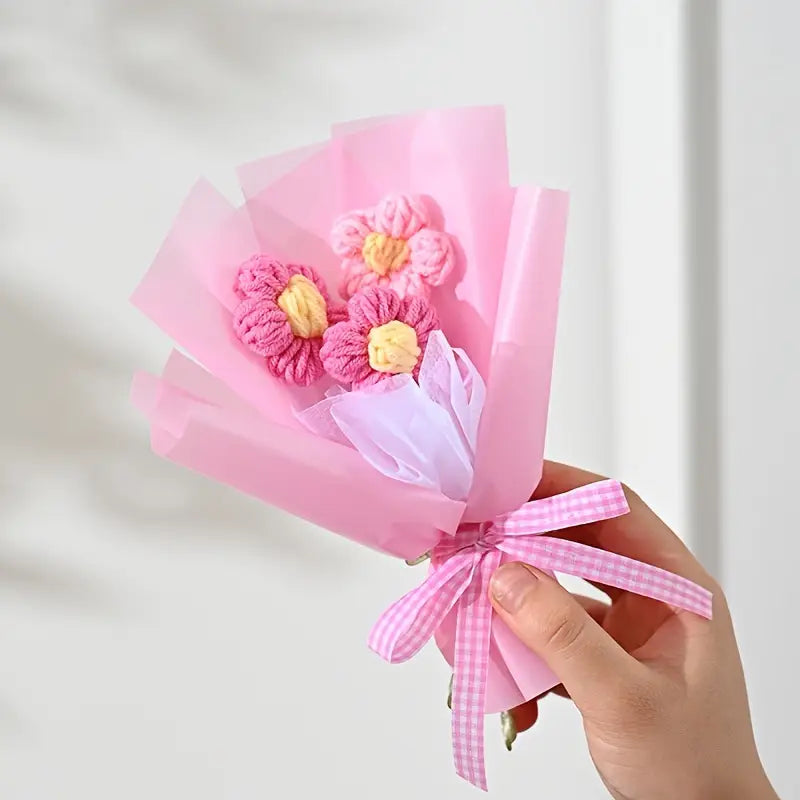 Knitted Love Bouquet. - Pink