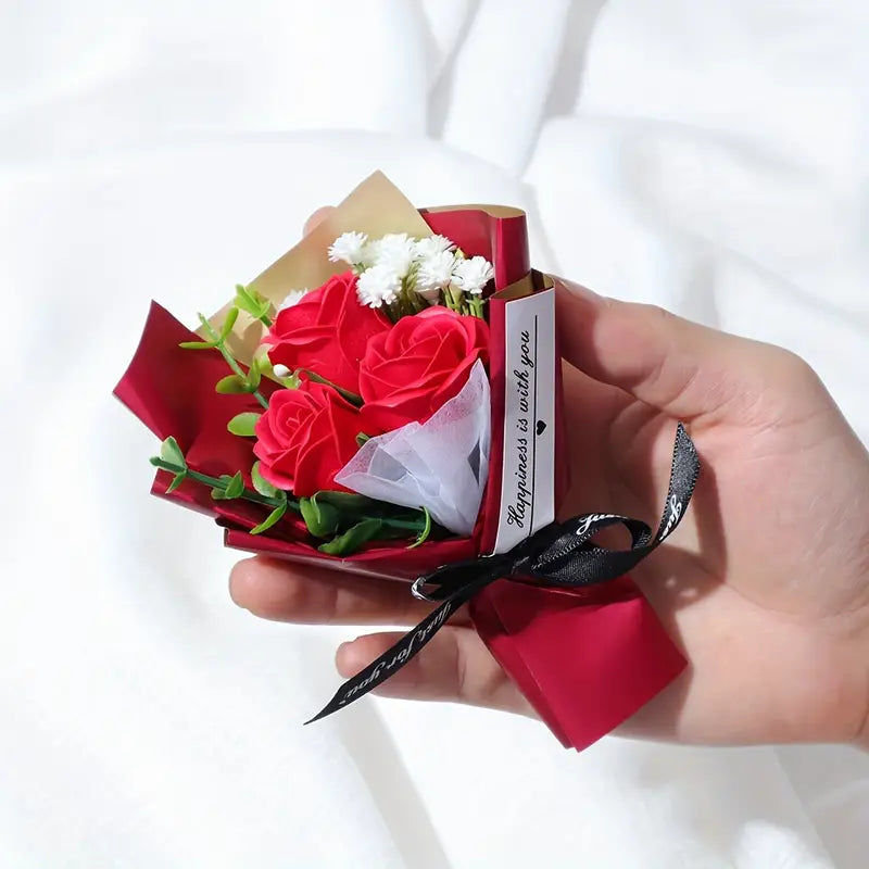 Three Roses Small Bouquets - Red