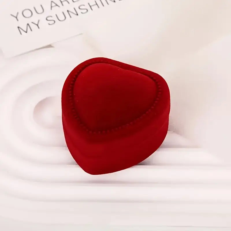 Red Heart Box for Rings and Earrings