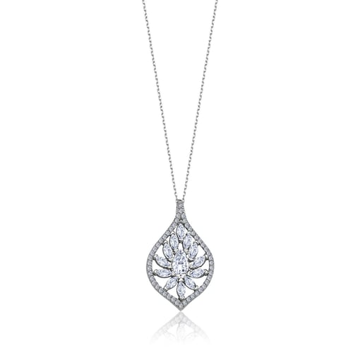 Marquise Dream Silver Necklace