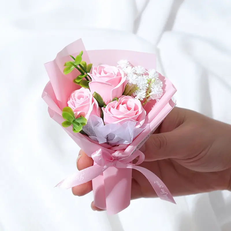 Three Roses Small Bouquets - Pink