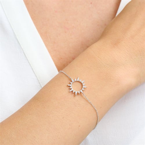 Sparkling Sun Silver Bracelet