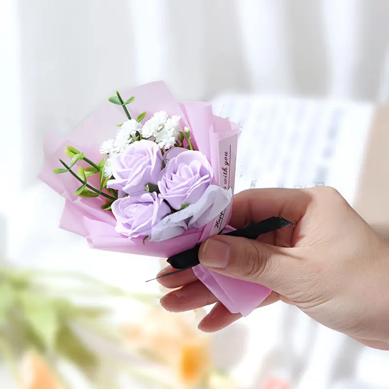Three Roses Small Bouquets - Purple