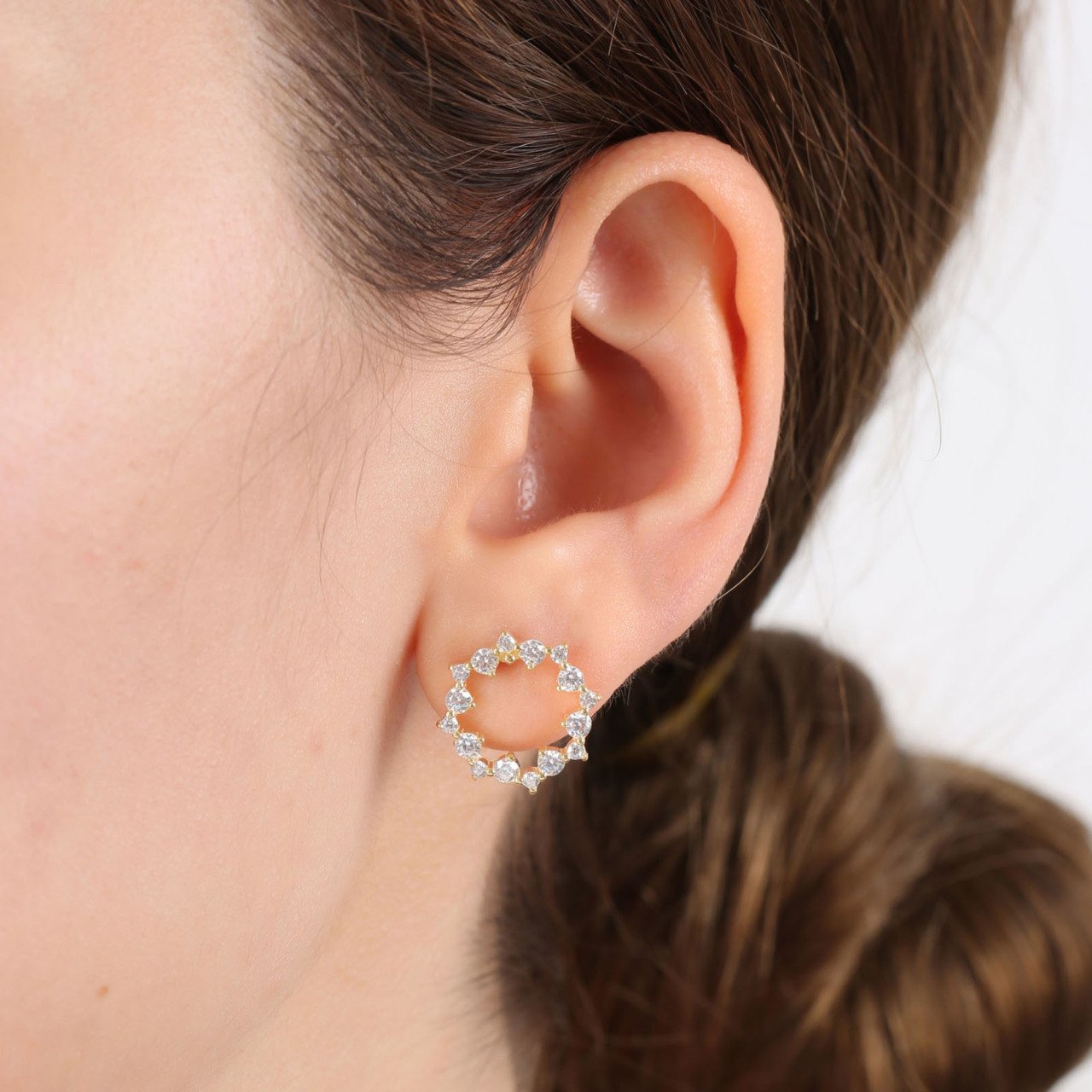 Sparkling Magic Gold Plated Silver Earrings