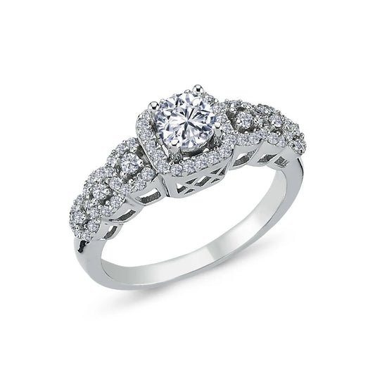 Gloria Solitaire Silver Ring