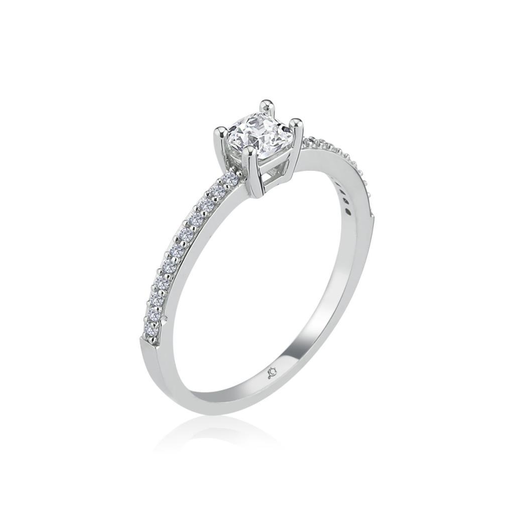Oval Cut Mild Silver Solitaire Ring